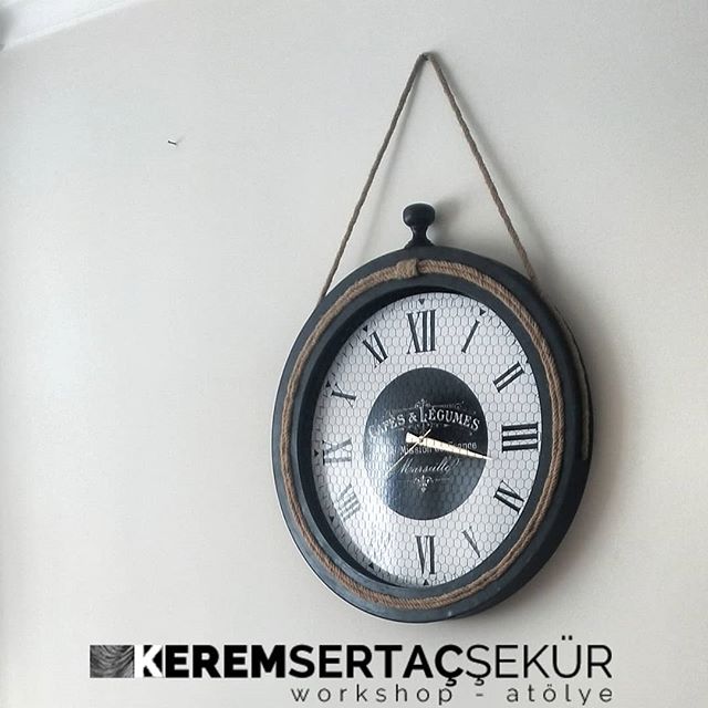 Retro Ahşap Duvar Saati Kerem Sertaç Şekür Atölye